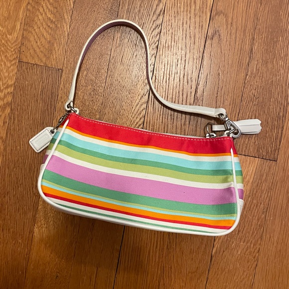 Coach Handbags - NWOT Coach Vintage “Hampton Stripe” Multicolored Mini Hobo Bag